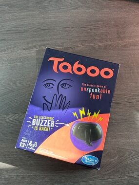 Taboo Game Box with Electronic Buzzer - Navy & Orange
